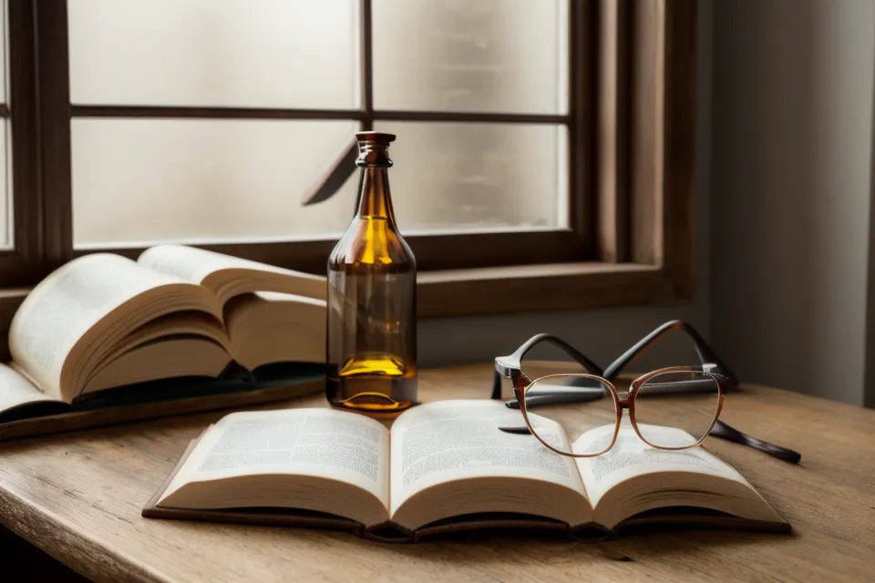 Reading glasses beside a bowl of walnuts and pistachios, eye health snacks for aging vision on a wooden table