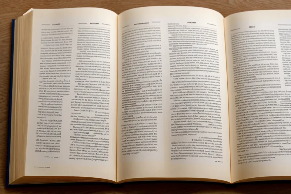 Comparison of book text under warm yellow light versus cool white daylight LED light, illustrating reading-lighting choices that reduce vision strain