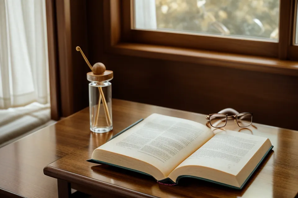 Stack of retirement reading list books and reading glasses on a porch table reflecting an aging vision and eye supplement review