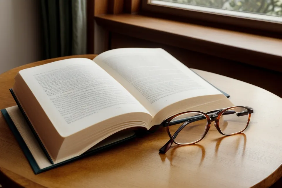Reading glasses and a crossword puzzle on a wooden table with coffee, a small daily ritual for tracking aging-vision and macular support changes